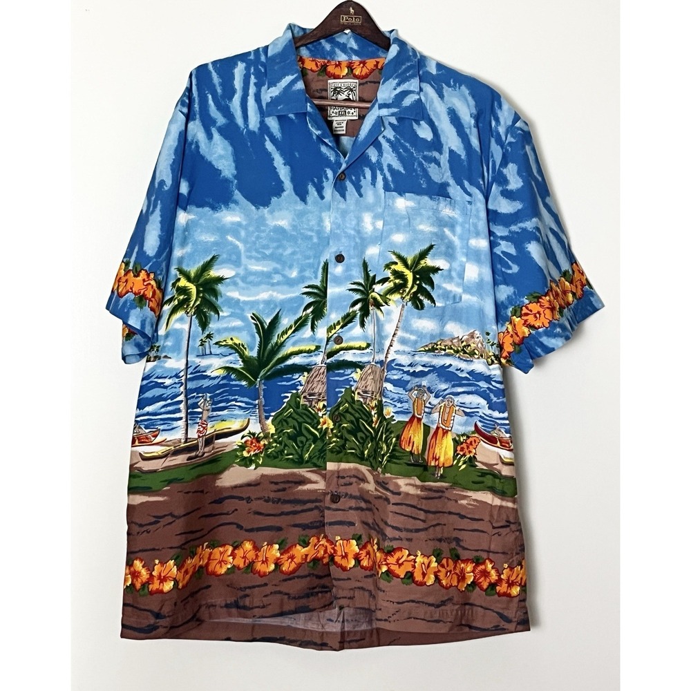 Steve & Barry's Hawaiian Shirt Men's XXL Vacation Dadcore Tropical Tiki
